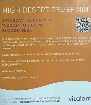 High Desert Relief: HDR Blood Drive!