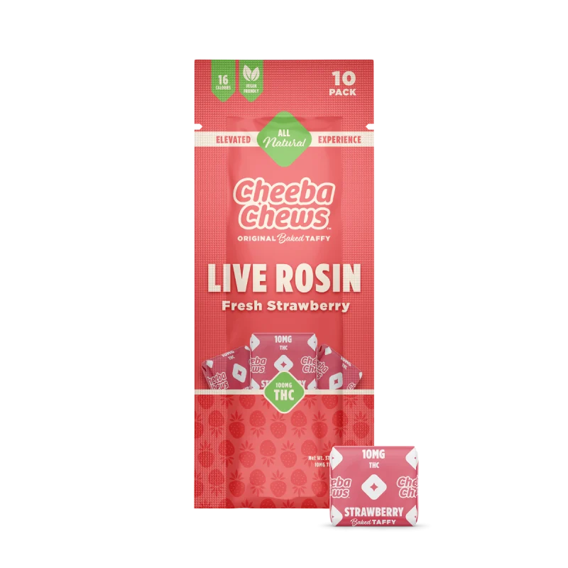 Cheeba Chews Fresh Strawberry [10pk] (100mg) at High Desert Relief dispensaries in Albuquerque, Santa Fe and Hobbs