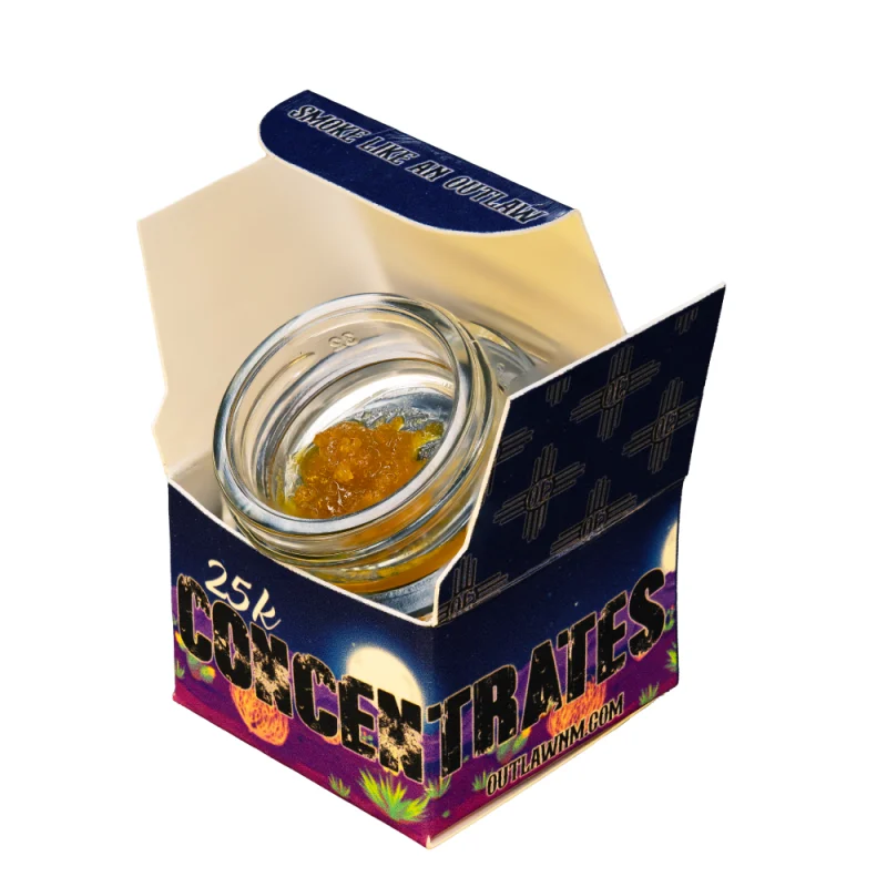 Outlaw Extracts 2g concentrate jar at High Desert Relief Albuquerque