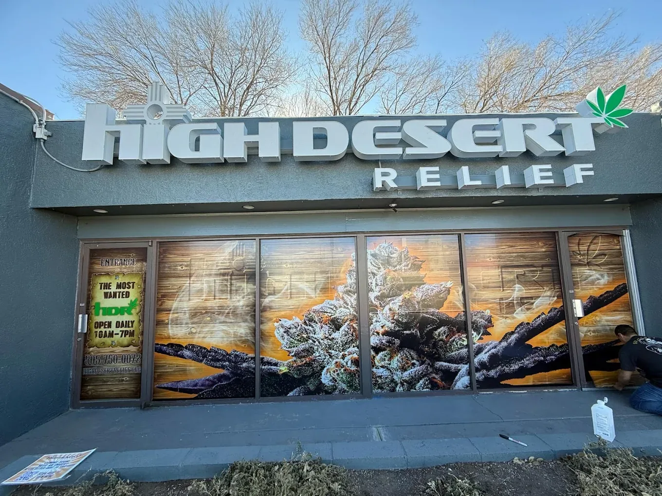 High Desert Relief Bernalillo dispensary storefront on US-550