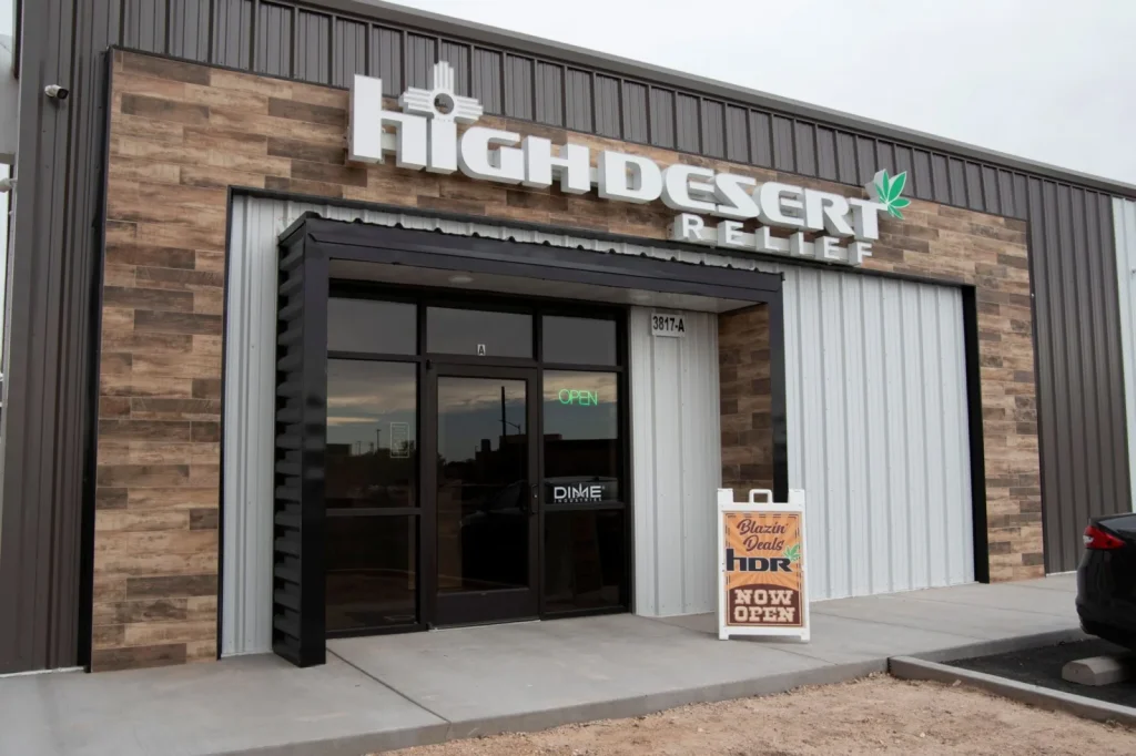 High Desert Relief Hobbs dispensary storefront in North Central Plaza